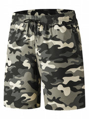 Men's Quick Dry Shorts with Zipper Pockets, Summer Drawstring