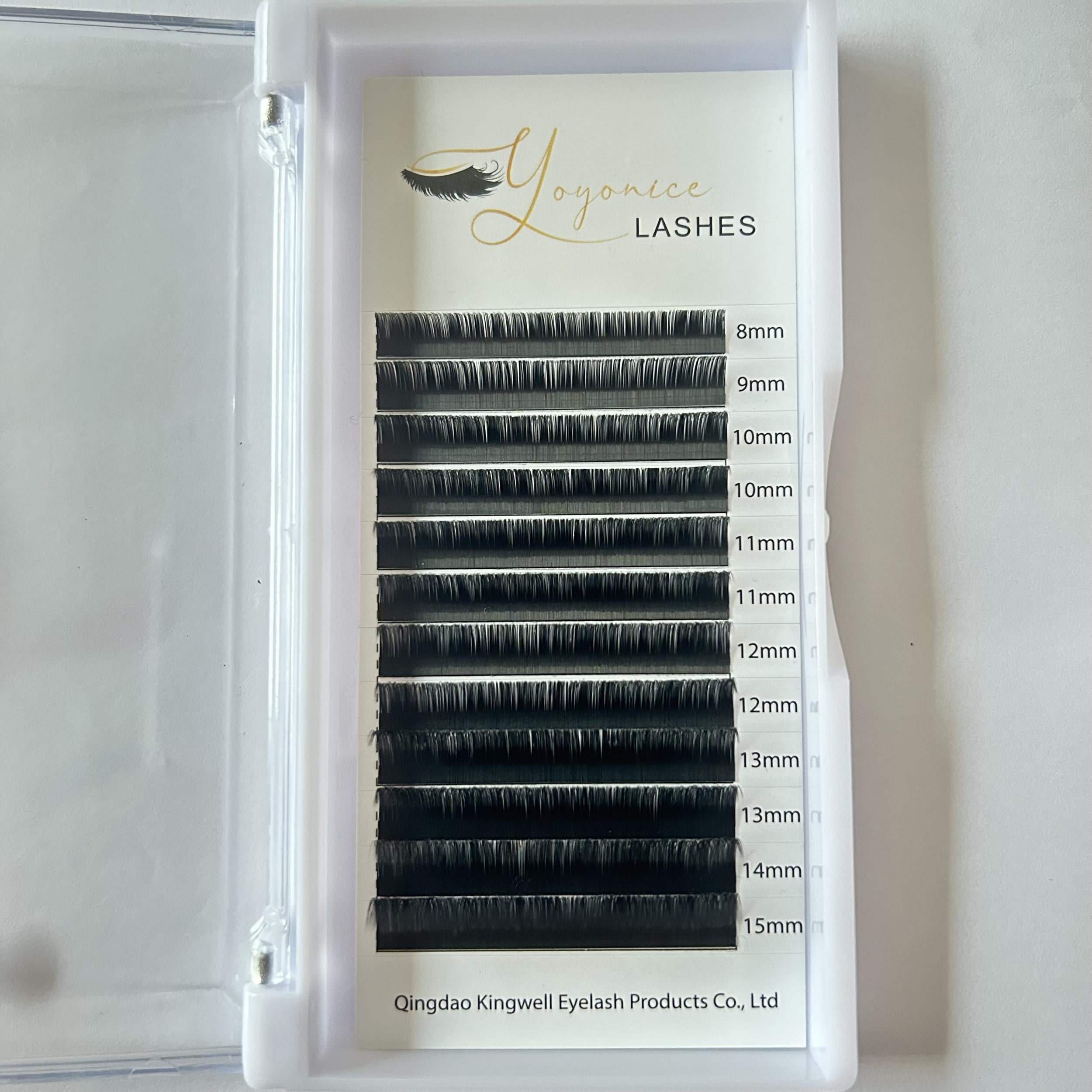 8-15mm Individual Cluster Eyelash Extensions Mix PBT Fiber Silk Volume Lashes
