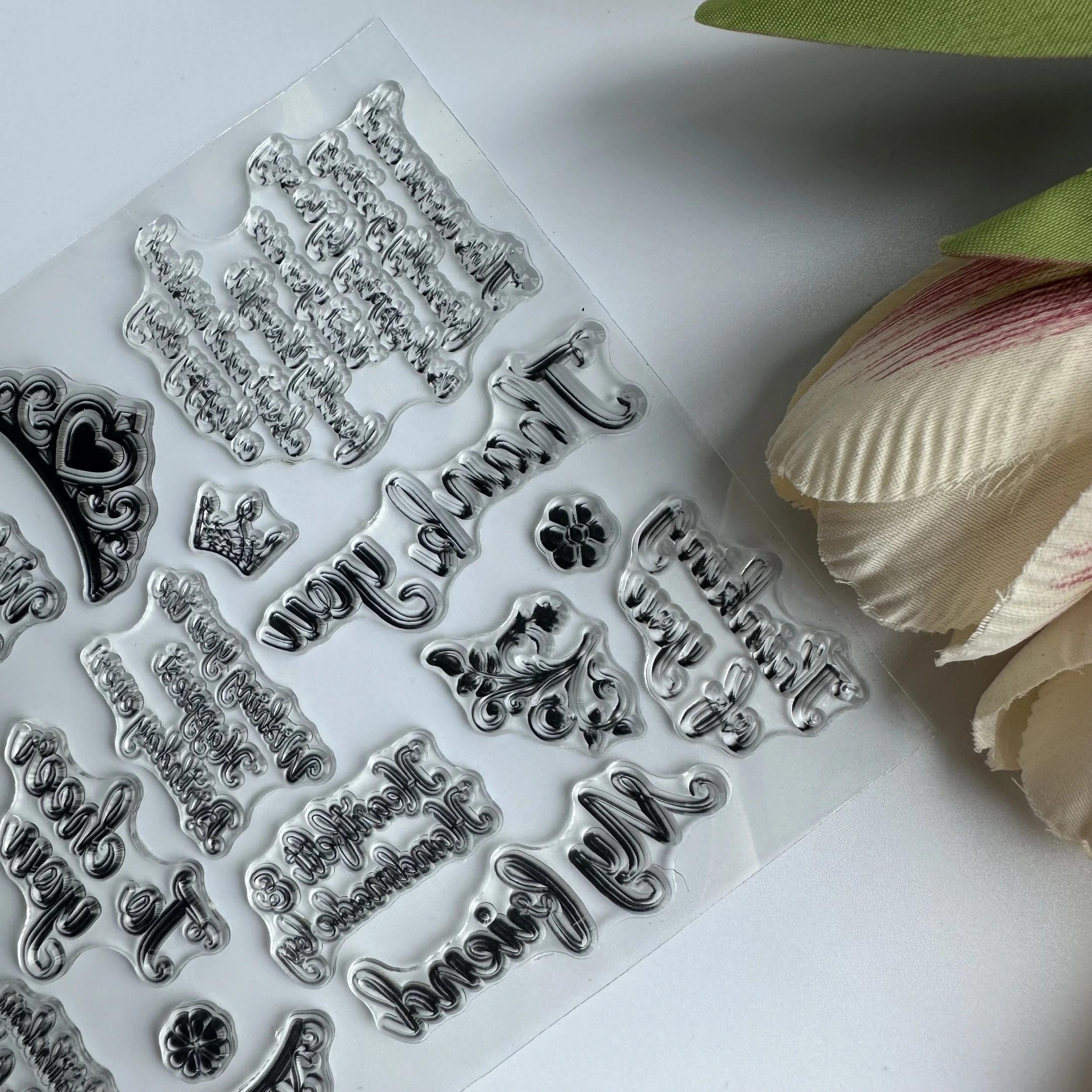 Birthday Wishes Clear Rubber Stamp Set for Card Decoration and DIY Crafts