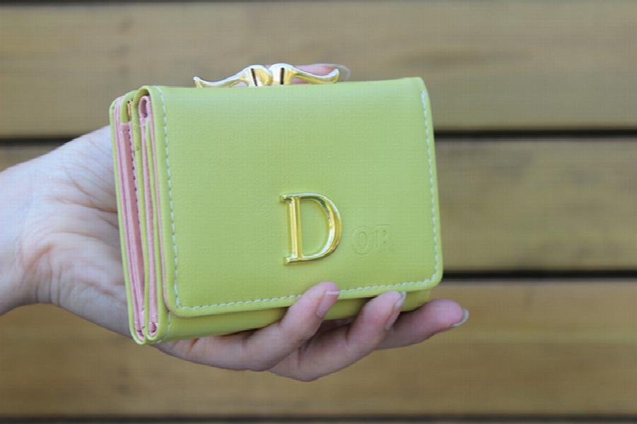 Girls' Short Wallet Three-fold Clip Zero Wallet Letter Wallet
