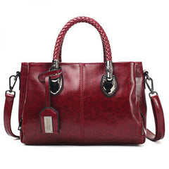 Soft Leather Boston Shoulder Bag Big Bag