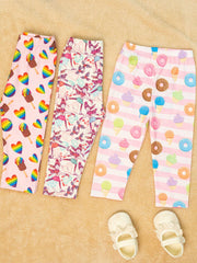 2pcs Baby Girls Cartoon Leggings Soft Ankle Pants