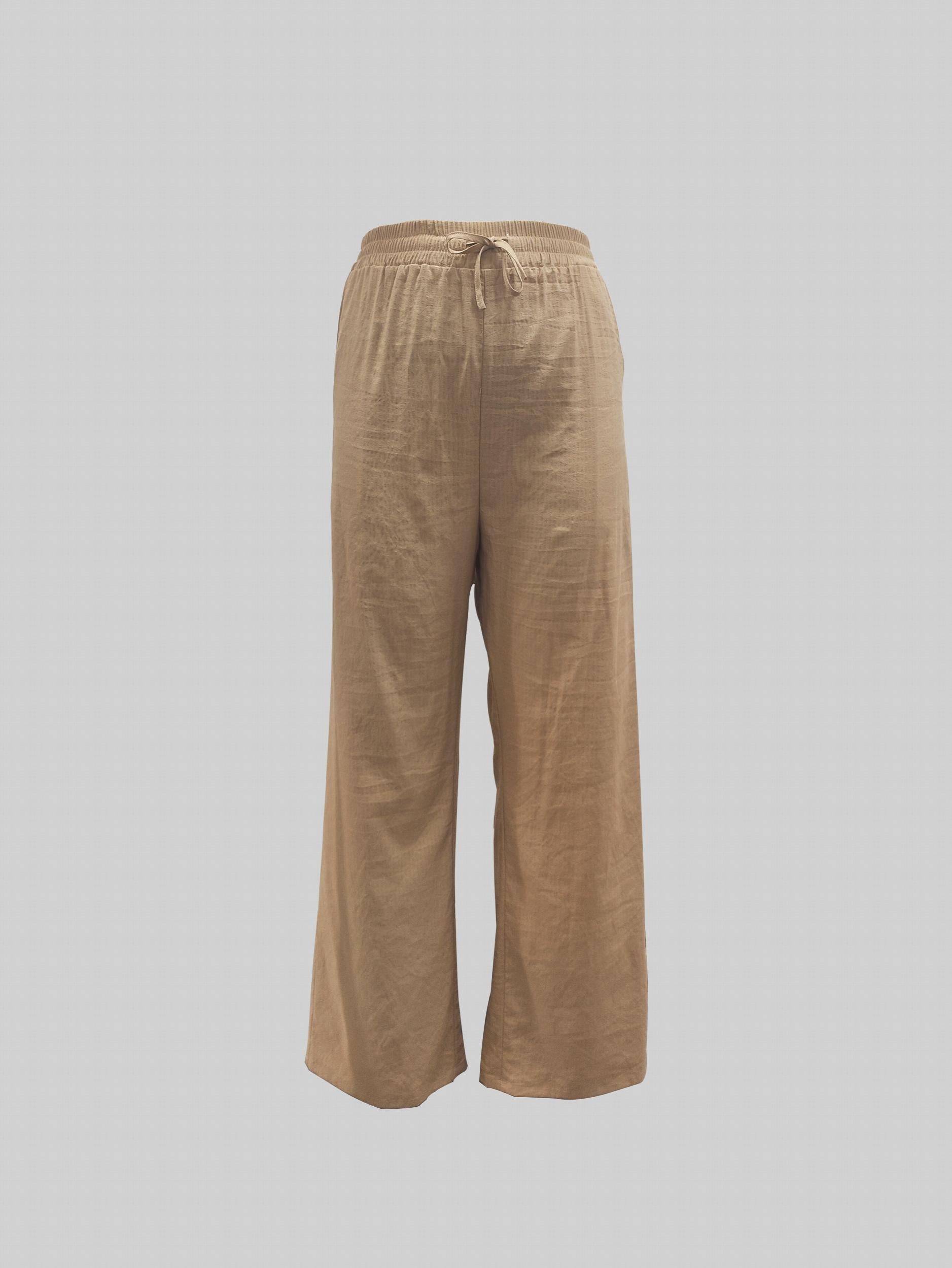  High Rise Wide Leg Trousers