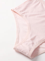 5 Pack Plus Size Seamless Solid Textured Soft Briefs Set