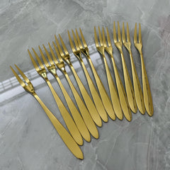 12pcs Stainless Steel Fruit and Salad Forks for Parties Weddings Restaurants