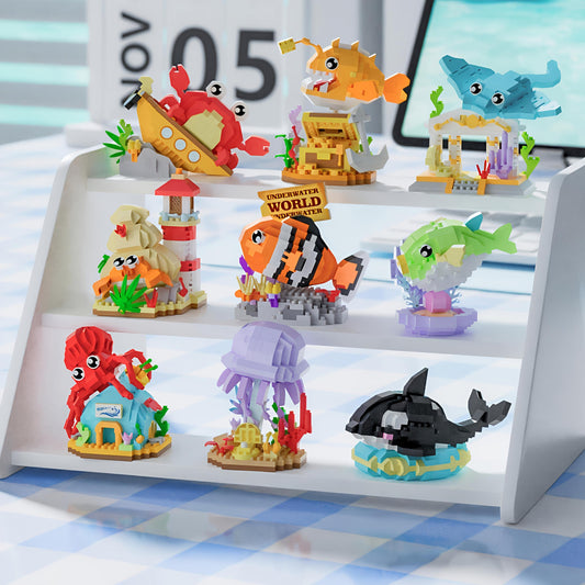 Marine Large Animal Building Blocks Toy Set