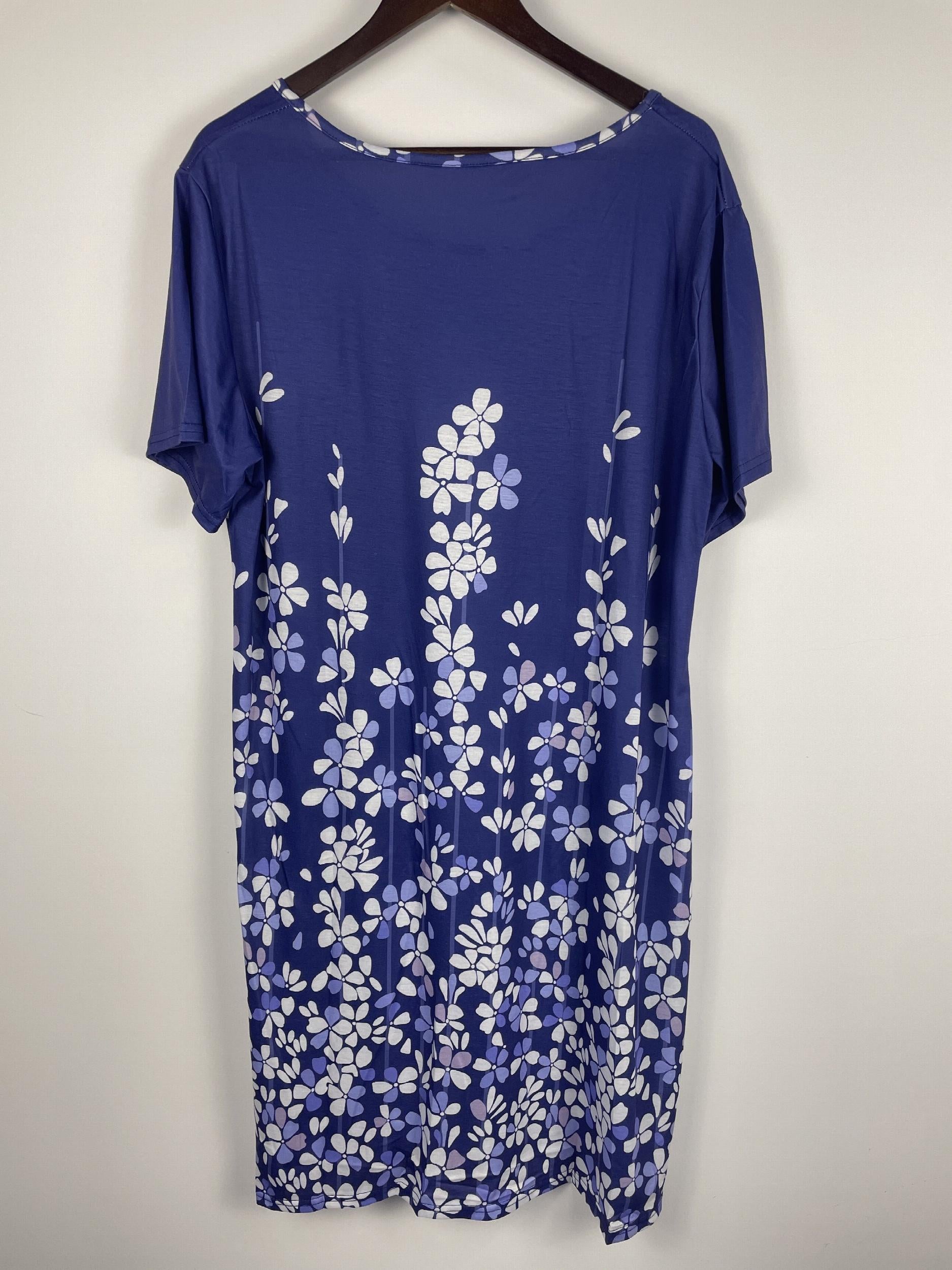  Floral Print Short Sleeve Casual Dress