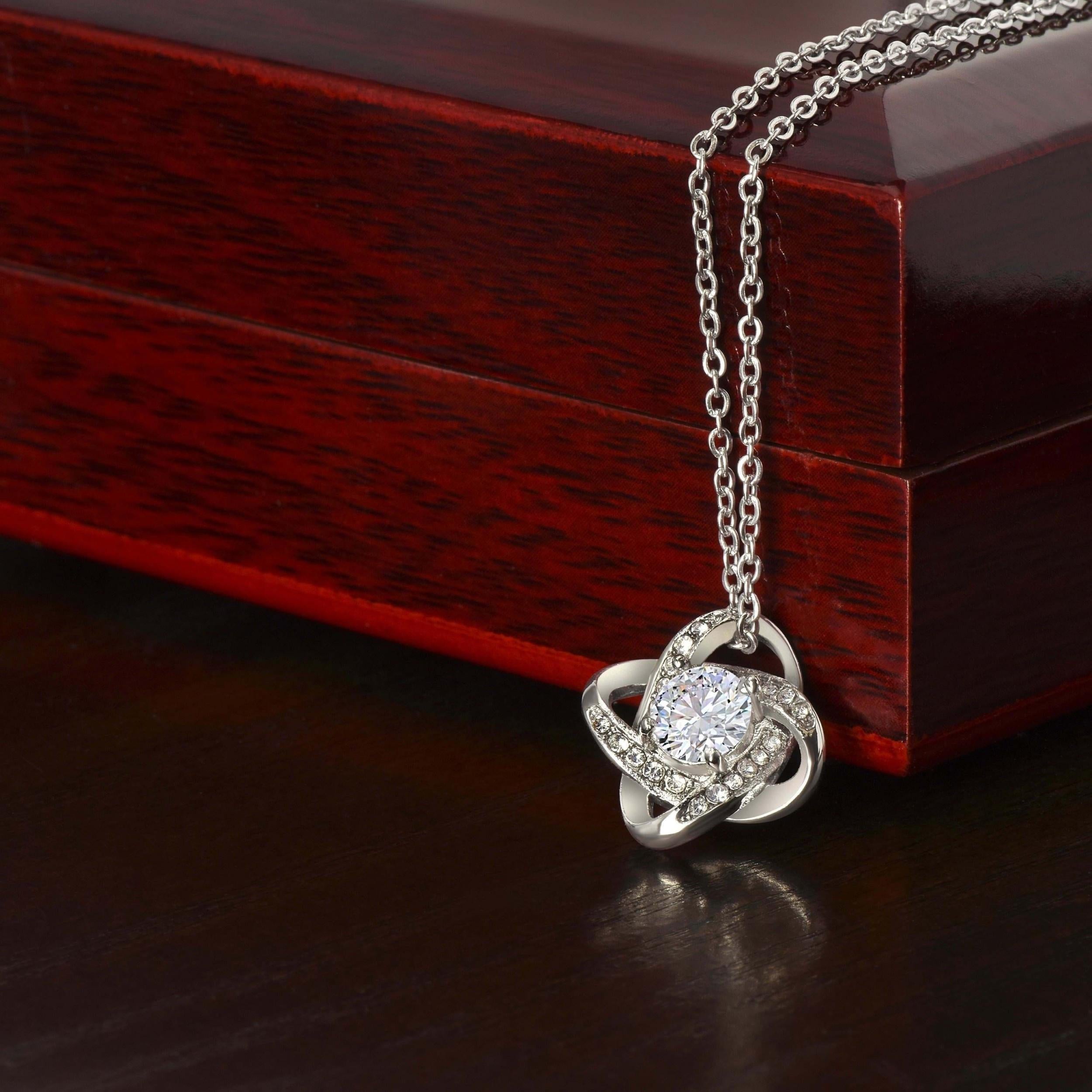 Love Knot Necklace for Daughter - Hard to Find Words