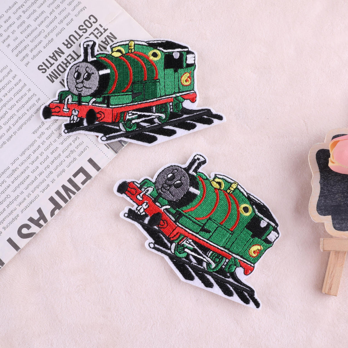 2pcs Embroidered Train Badges Iron On Patches Sew On Embroidered Applique