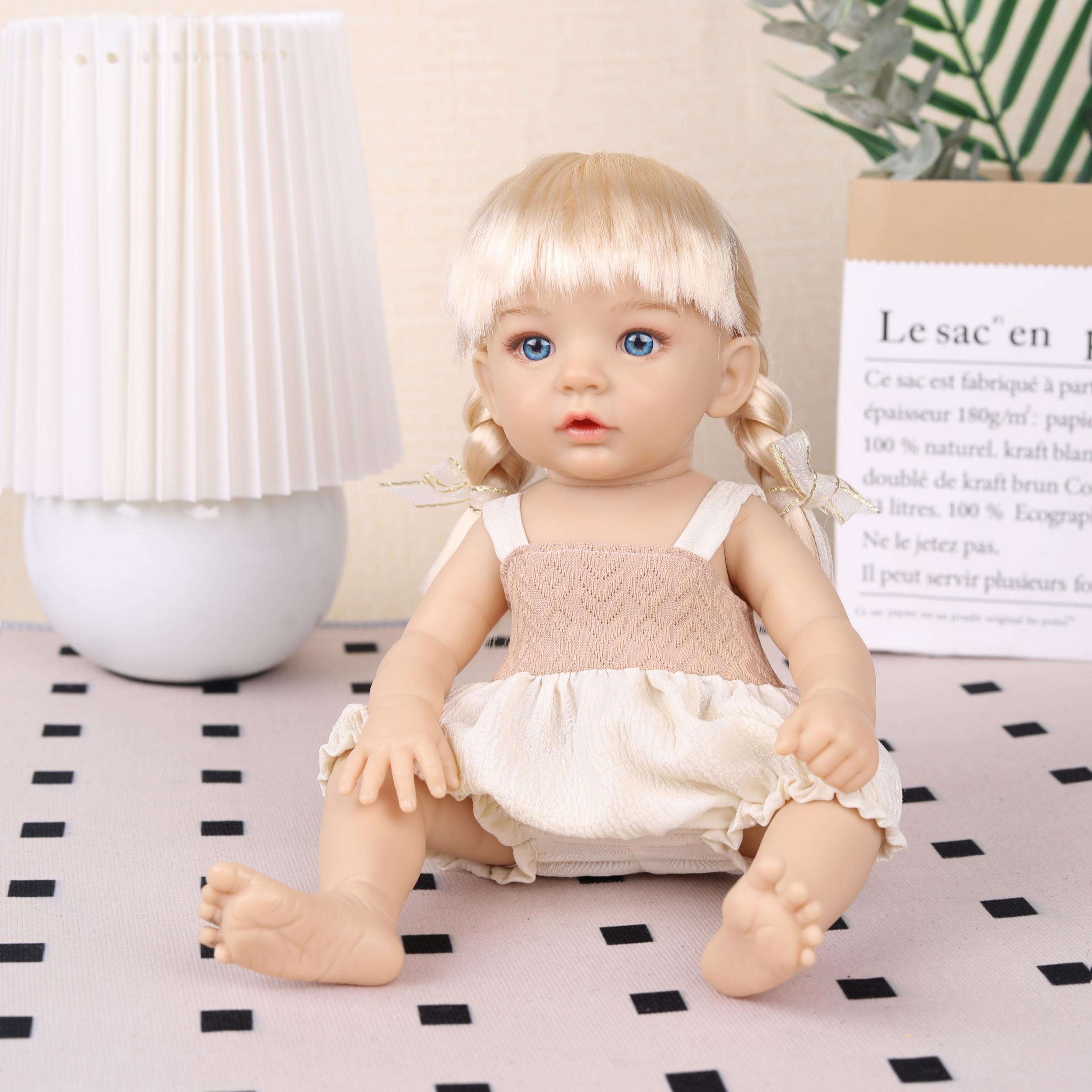 AKODEERD 12 Inch Doll Eyes Outfit Movable Limbs Vinyl Body Light Brown Gift