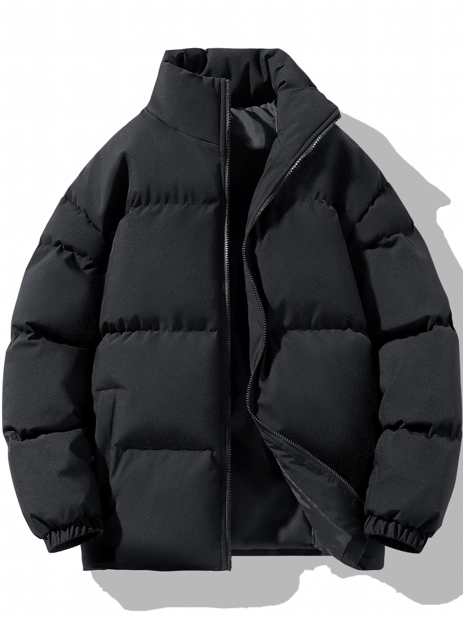 Men's Lightweight Puffer Jacket Stand Collar Winter Warm Outerwear