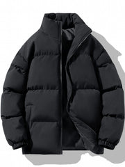 Men's Lightweight Puffer Jacket Stand Collar Winter Warm Outerwear
