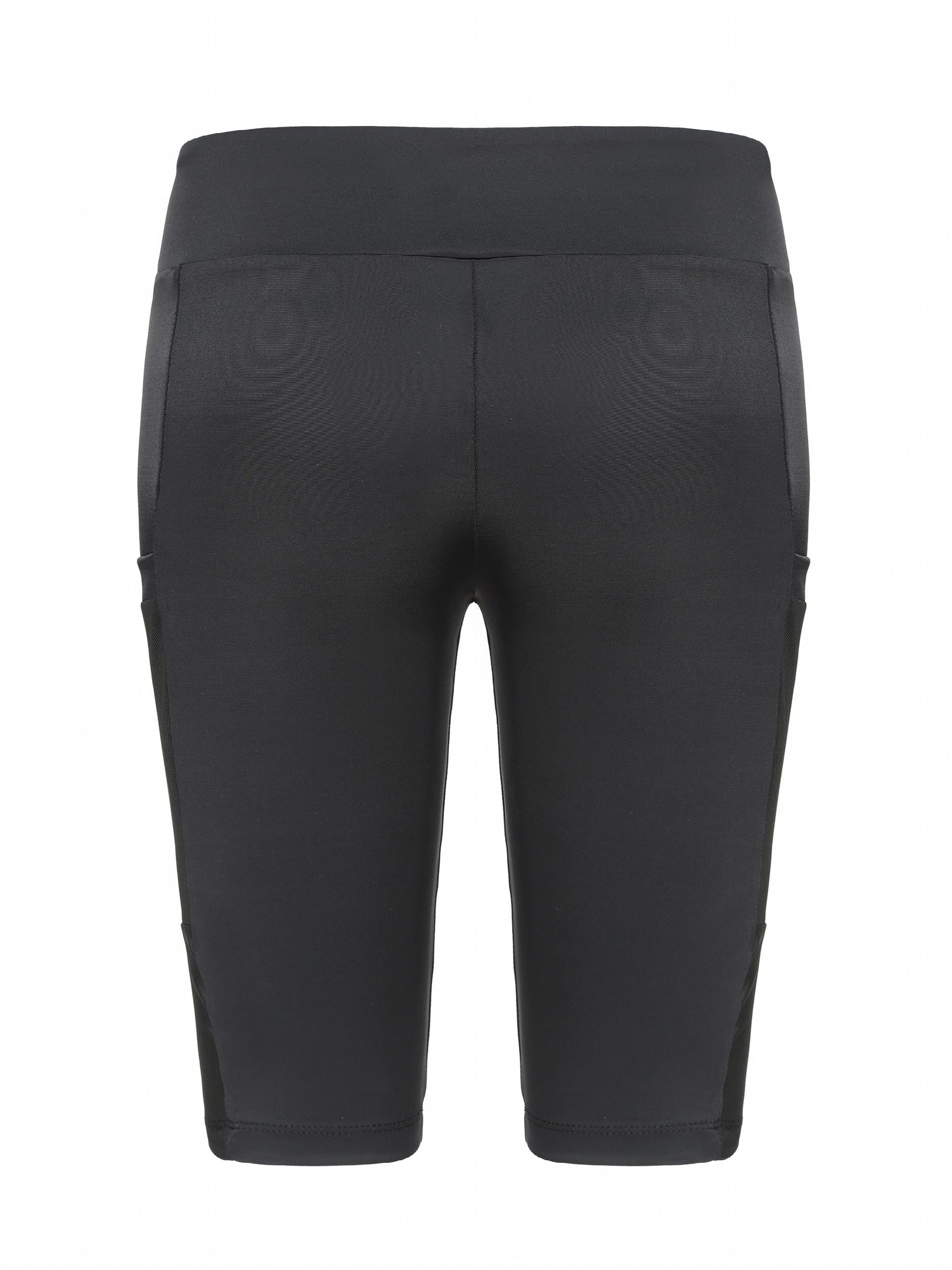 Slim Fit Boxer Short Bottom Mid Stretch Contrast Mesh With Side Pockets Bermuda
