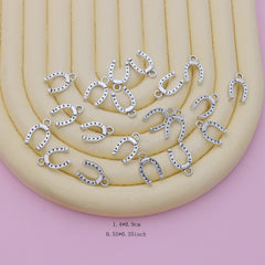 20pcs Antique Silver Charms Horseshoe Spacer Beads Vintage U Shape Loose Beads