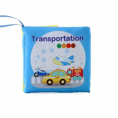 Fabric Book Set for 0-36 Months, Animal Vehicle Fruit & Vegetable Themes