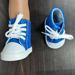 2pcs Handcrafted Canvas Doll Shoes for American Dolls