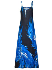  Tie Dye V Neck Maxi Dress