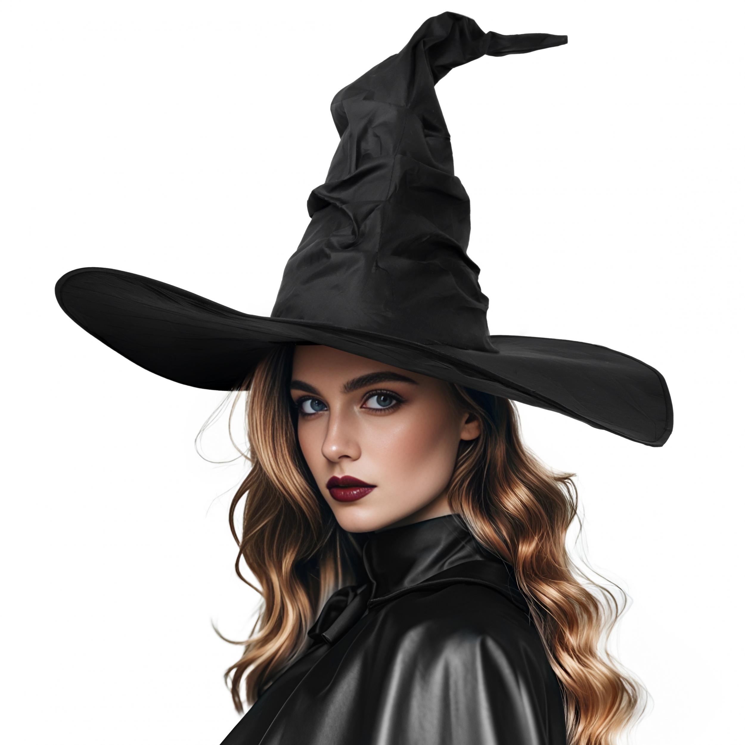 Halloween Witch Hat Glass Wizard Hat Adult Size Women's Costume Party