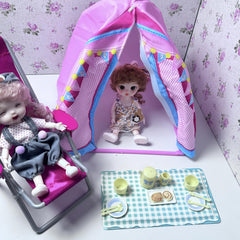 16pcs Dollhouse Decorations Tent Beach Chair Fashionable Camping Accessories