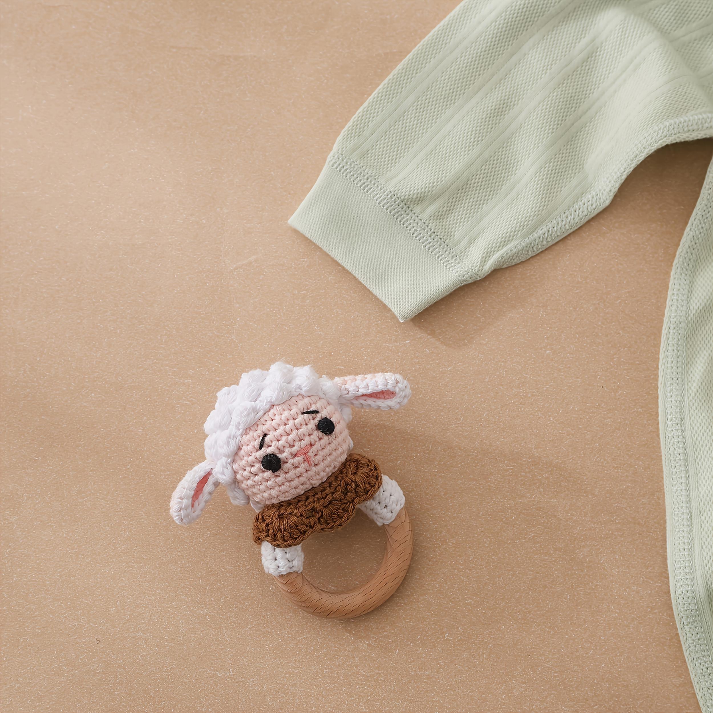 Handcrafted Sheep Rattle Toy for Babies