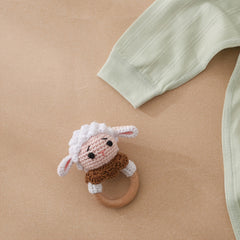 Handcrafted Sheep Rattle Toy for Babies