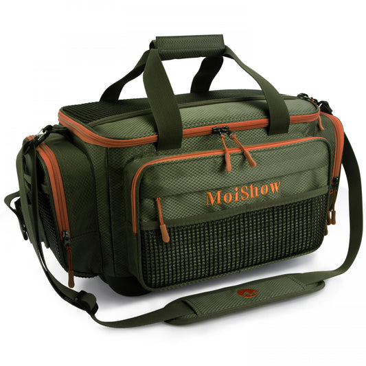 Large Capacity Fishing Tackle Bag with Shoulder Strap