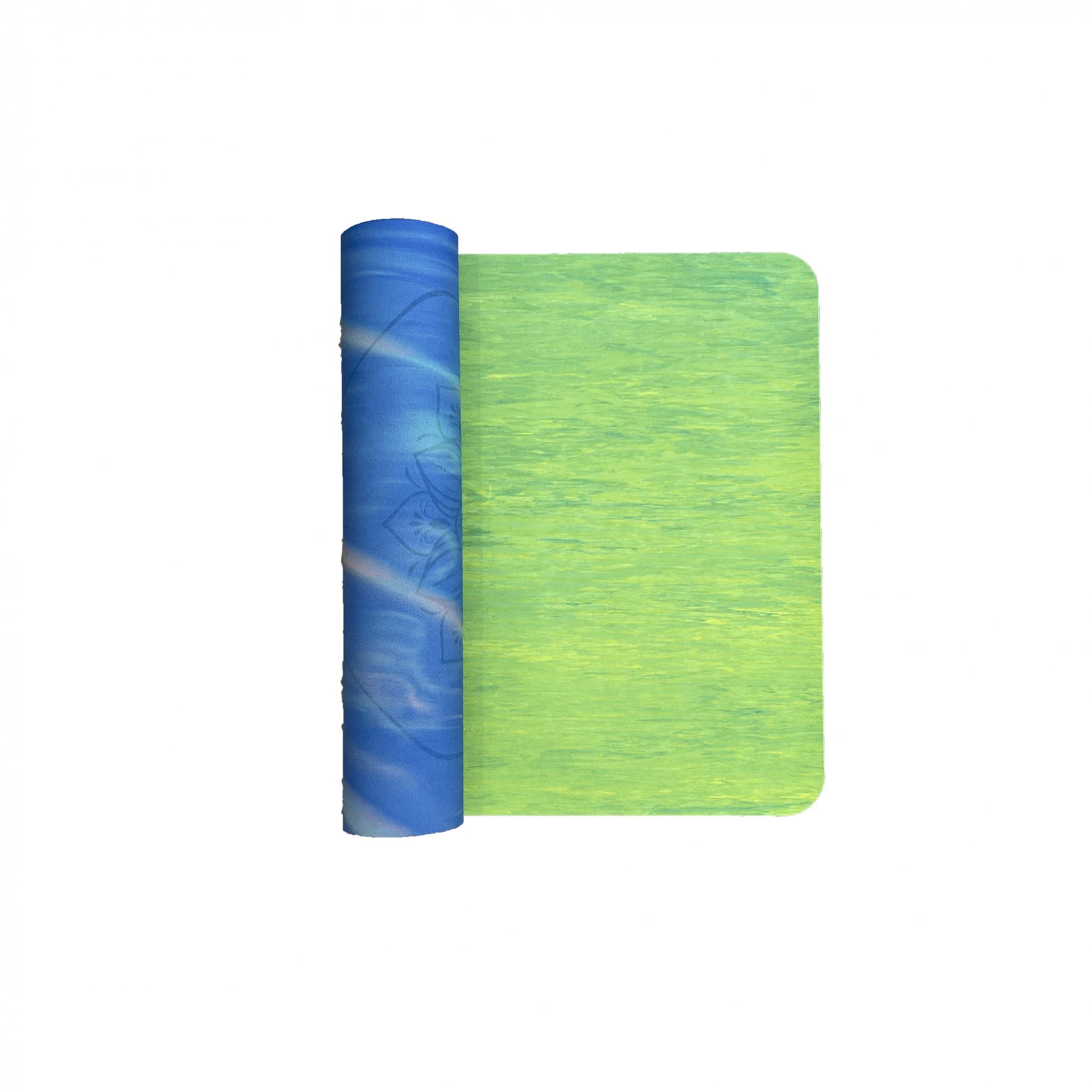 Colored Striped Yoga Mat w/ Linen Strap Non Slip Anti Sweat Fitness Mat