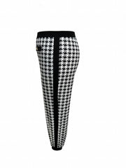  Houndstooth Print Coat & Pants 2 Piece Set