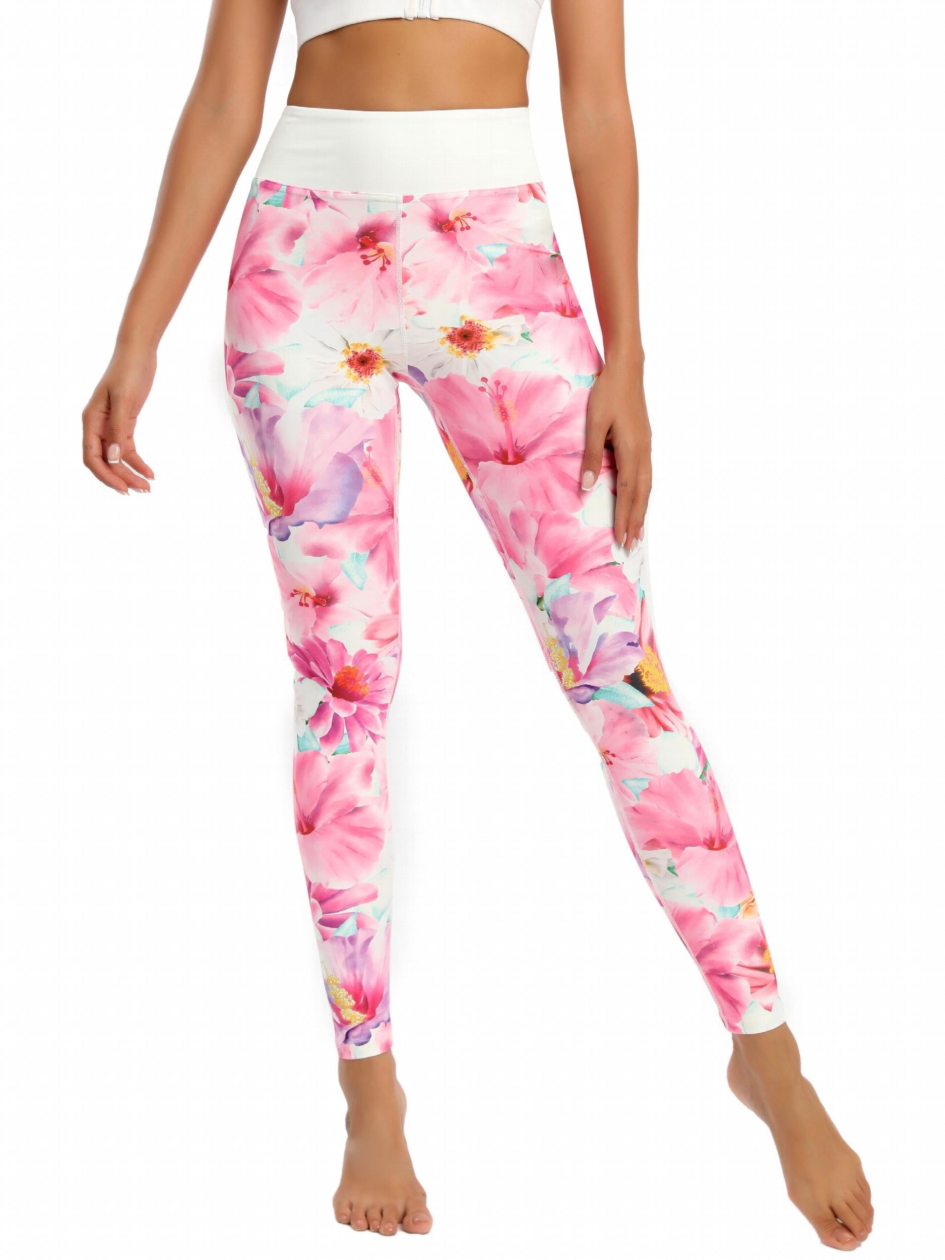 Personality Flower Print High Waist Butt Lifting Leggings