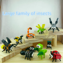 10pcs Insect Blocks Set Bee Ladybug Firefly Dragonfly Spider Scorpion