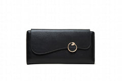 Women's Large Capacity Long Wallet Two Fold Buckle Wallet