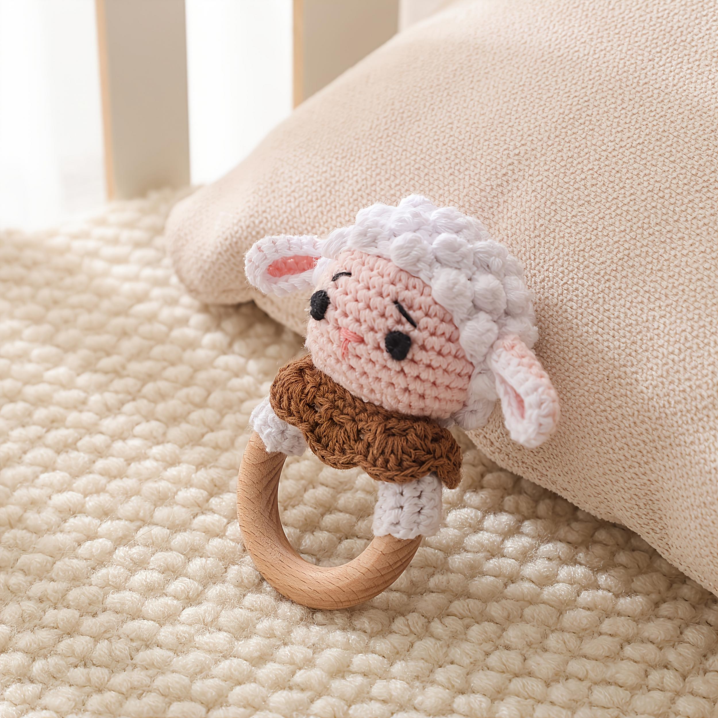 Handcrafted Sheep Rattle Toy for Babies