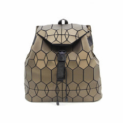 Geometric Argyle Pattern Backpack Drawstring Shoulder Bag Large Capacity