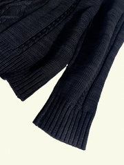 Men's Ribbed Knit Pullover Sweater for Winter