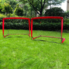 2pcs Portable Soccer Goal Bouncing Net Indoor & Outdoor Training Football Net
