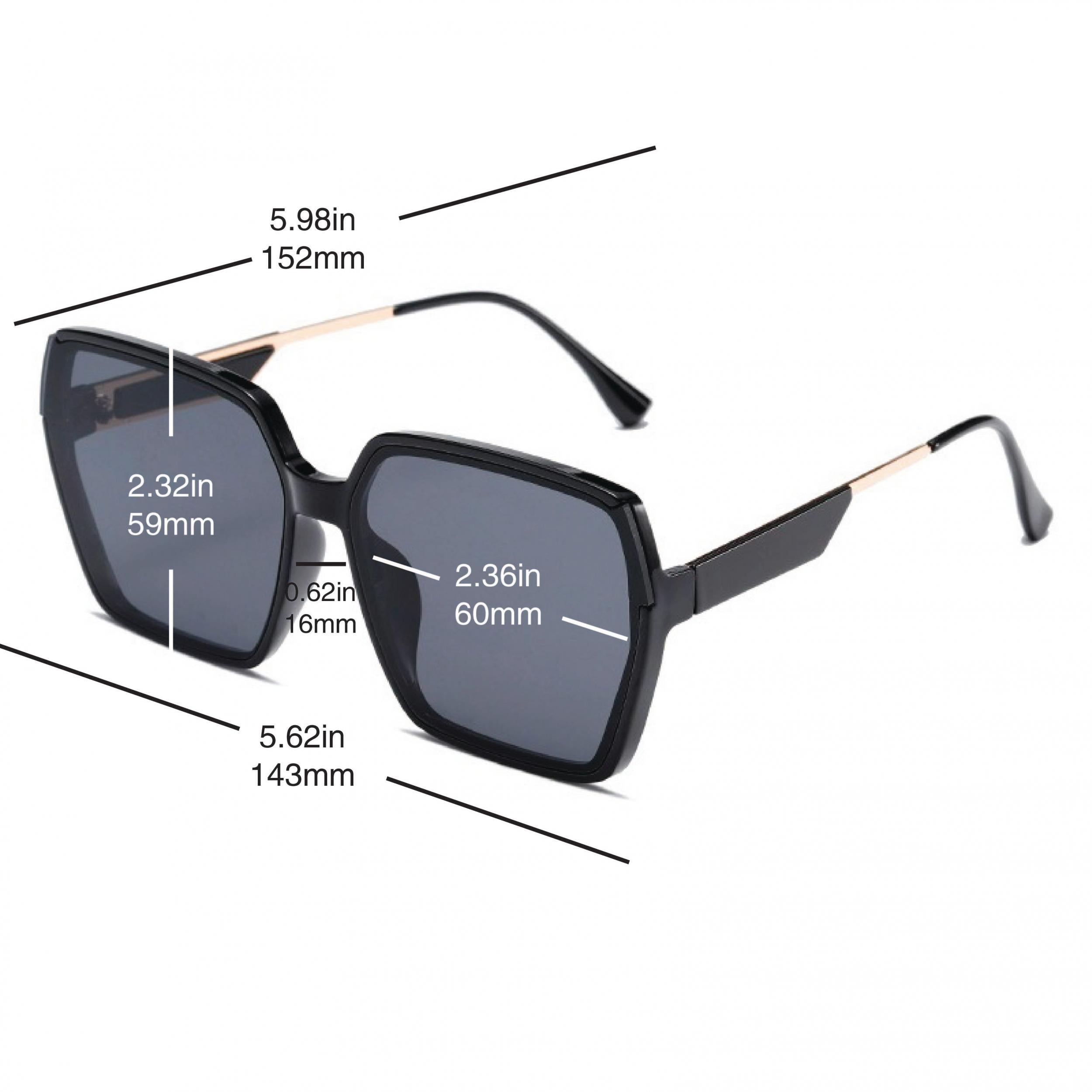 Large Square Sunglasses UV400 Sun Shades Glasses