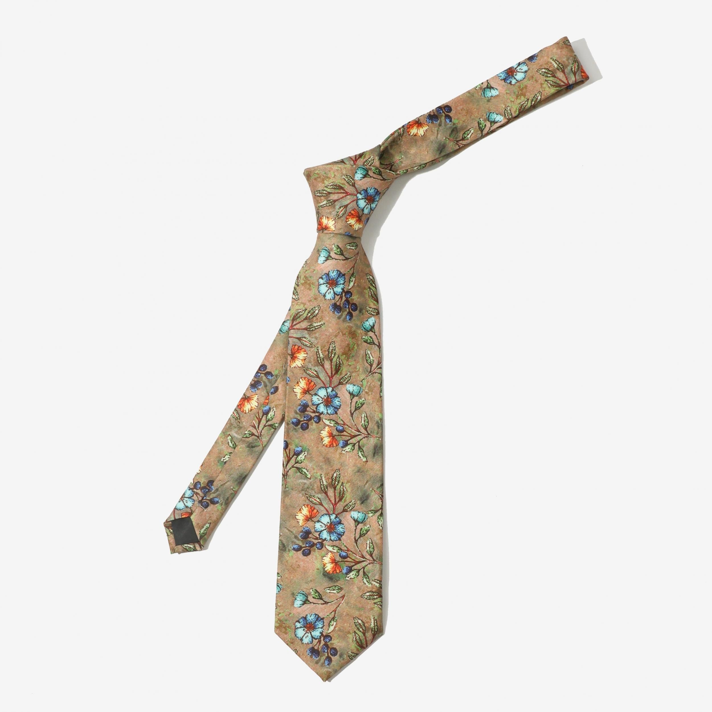 Men's Floral Cotton Tie for Fashion and Parties