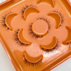 5 Pairs D Curling Natural Eyelashes 8-12mm Wispy Volume Lashes