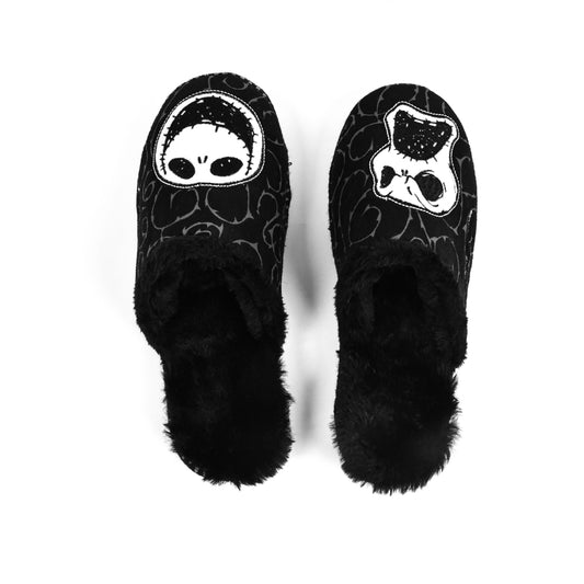 Men's Halloween Warm Cozy Slides Fleece Slippers