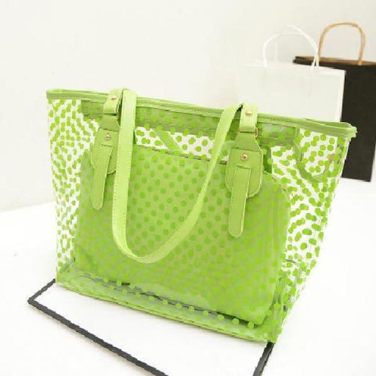 Clear PVC Beach Shoulder Bag Transparent Jelly Crossbody Sac Waterproof Candy