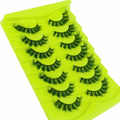 7 Pairs Fairy Style False Lashes Natural Wispy Volume Cat Eye Strip Lashes