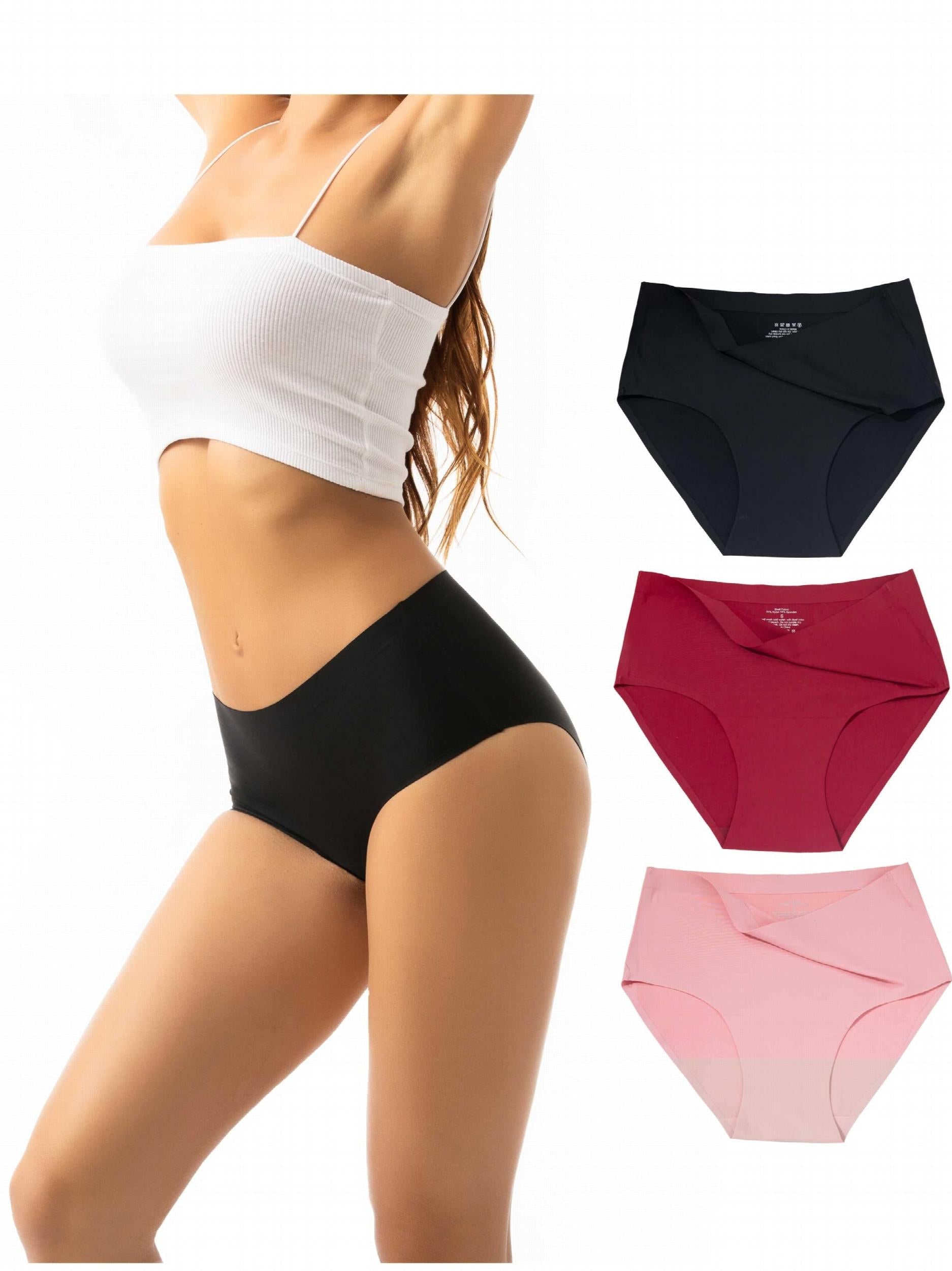 3 Pack Plus Size Seamless High Rise Briefs Set