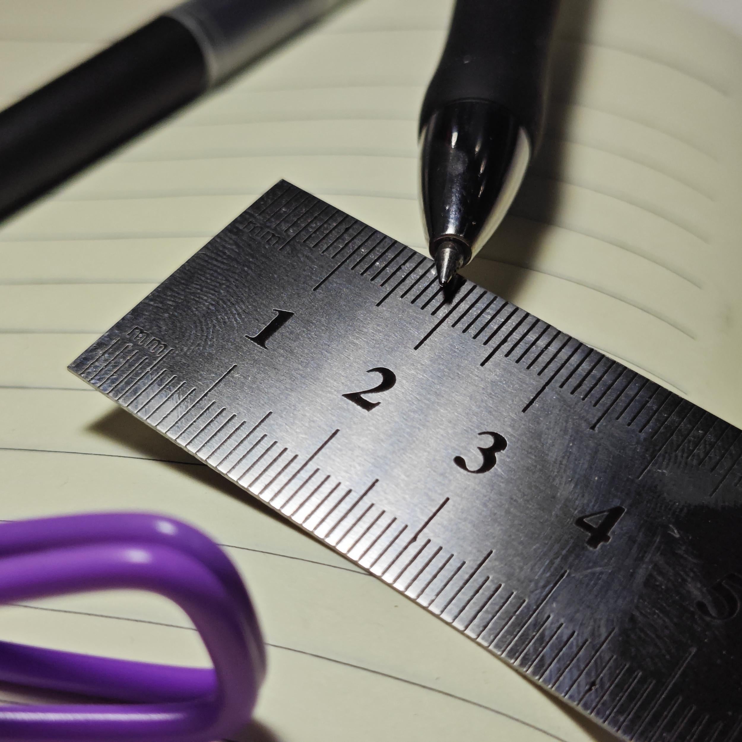 7.87in Stainless Steel Ruler for Various Uses
