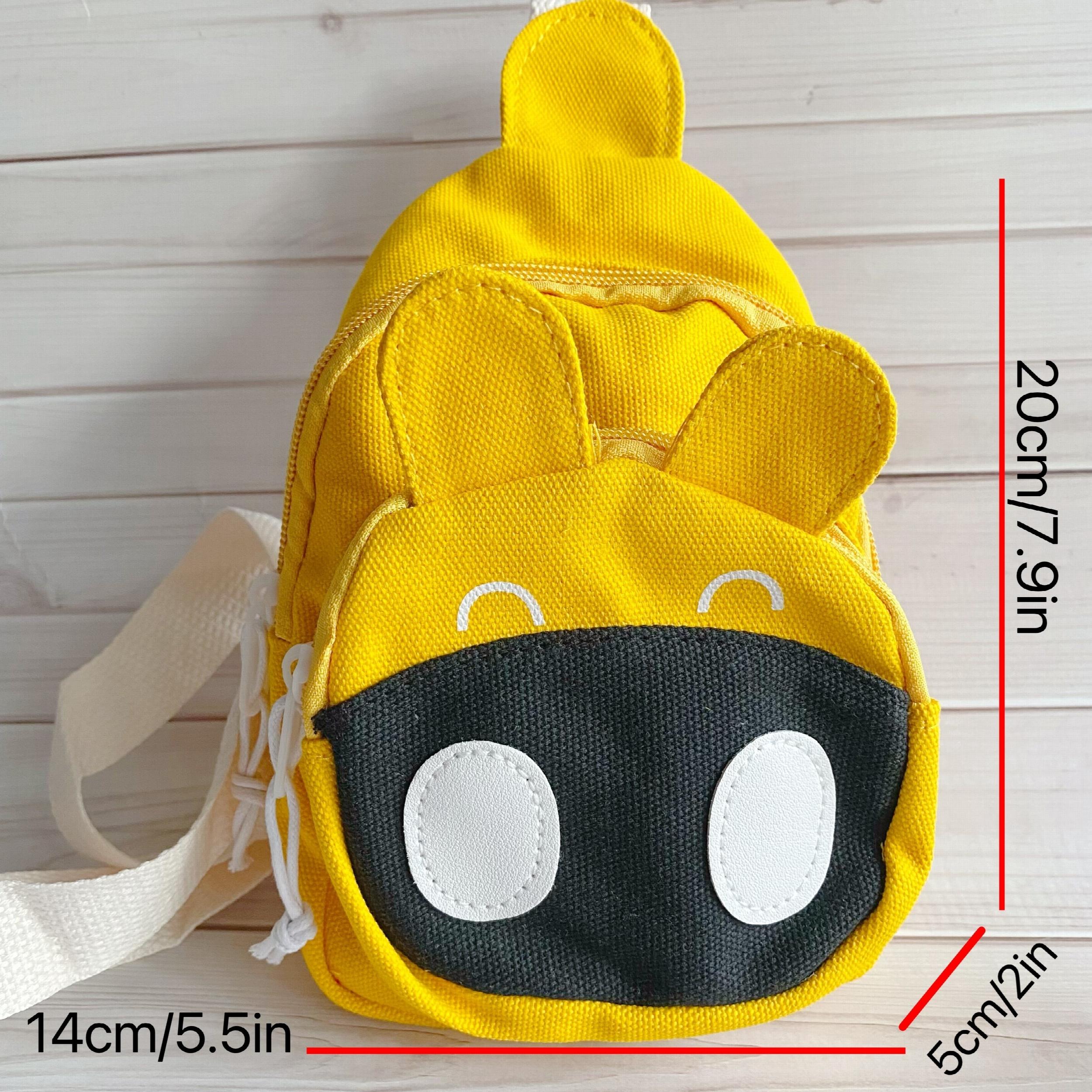 Boys Smiling Face Messenger Bag Adjustable Strap Children's Accessories