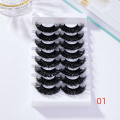 8 Pairs 25mm Cat Eye Fluffy Faux Mink 9D Wispy Lashes