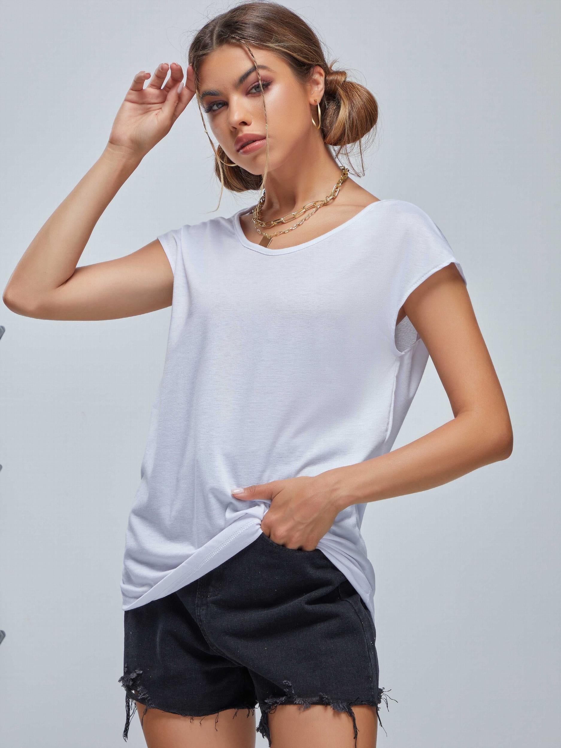 Summer Women Solid Tank Top Casual Sleeveless Shirts