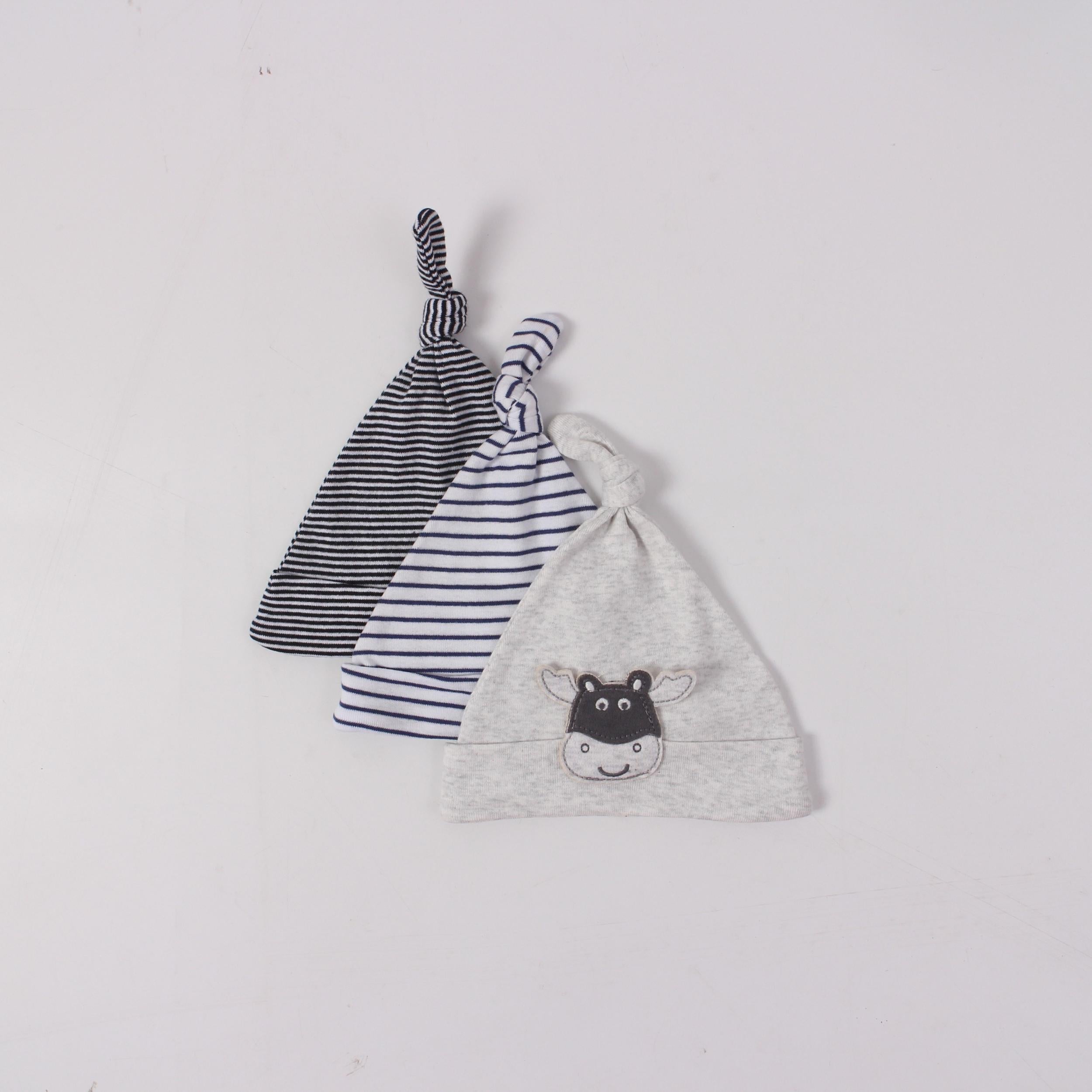 3pcs Baby Cotton Carpet Caps Lightweight Breathable Hat For Newborn