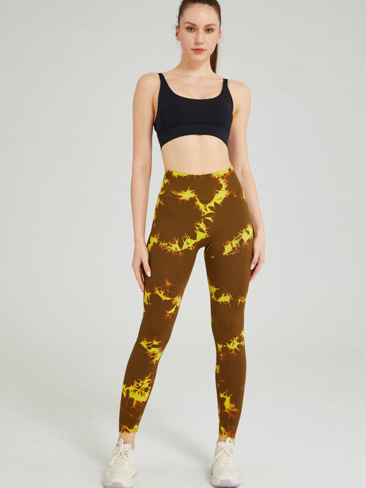 Seamless Tie Dye Sports Leggings Yoga Workout Pants