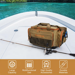 Large Capacity Fishing Tackle Bag with Shoulder Strap