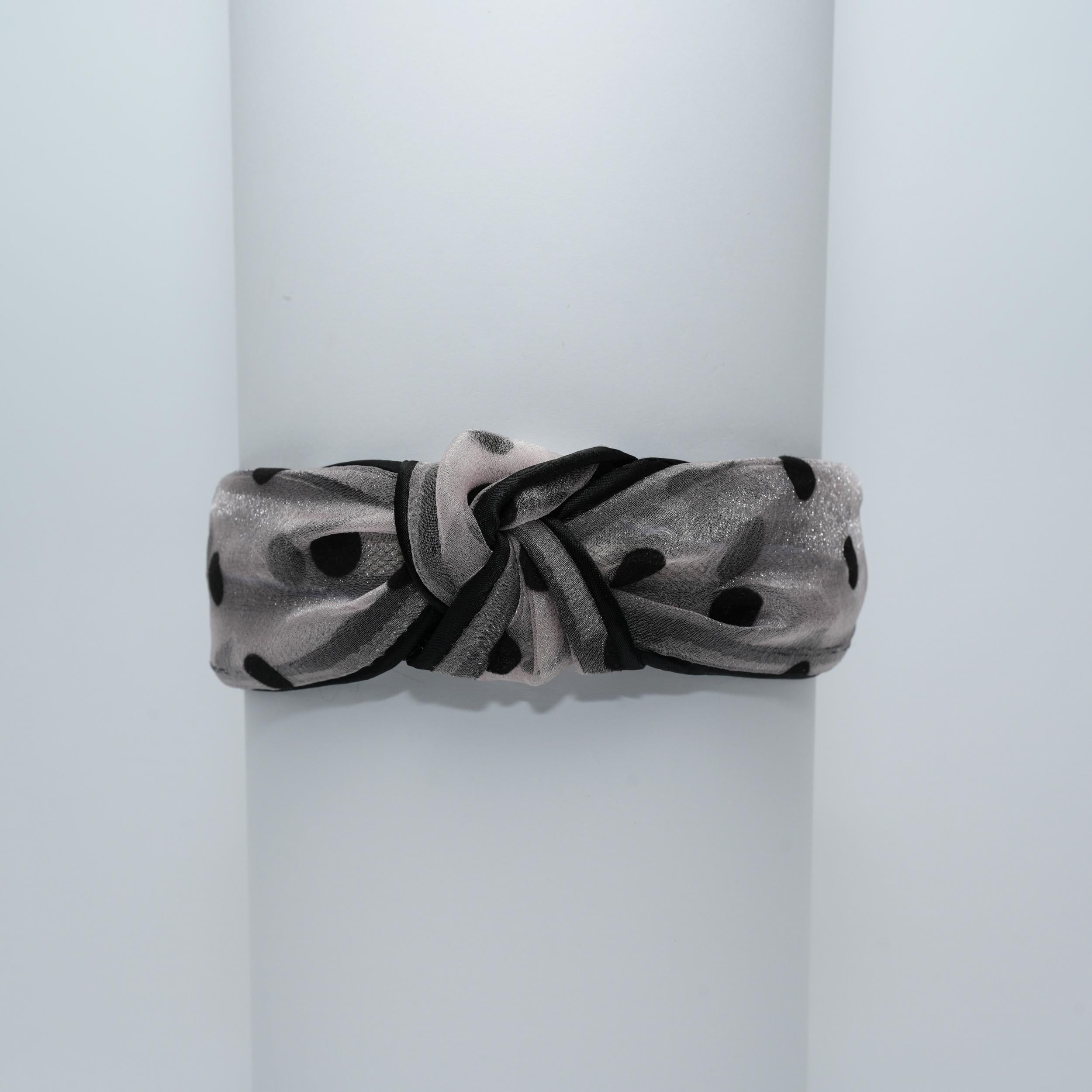 Polka Dot Knot Headband Wide Hairband for Girls
